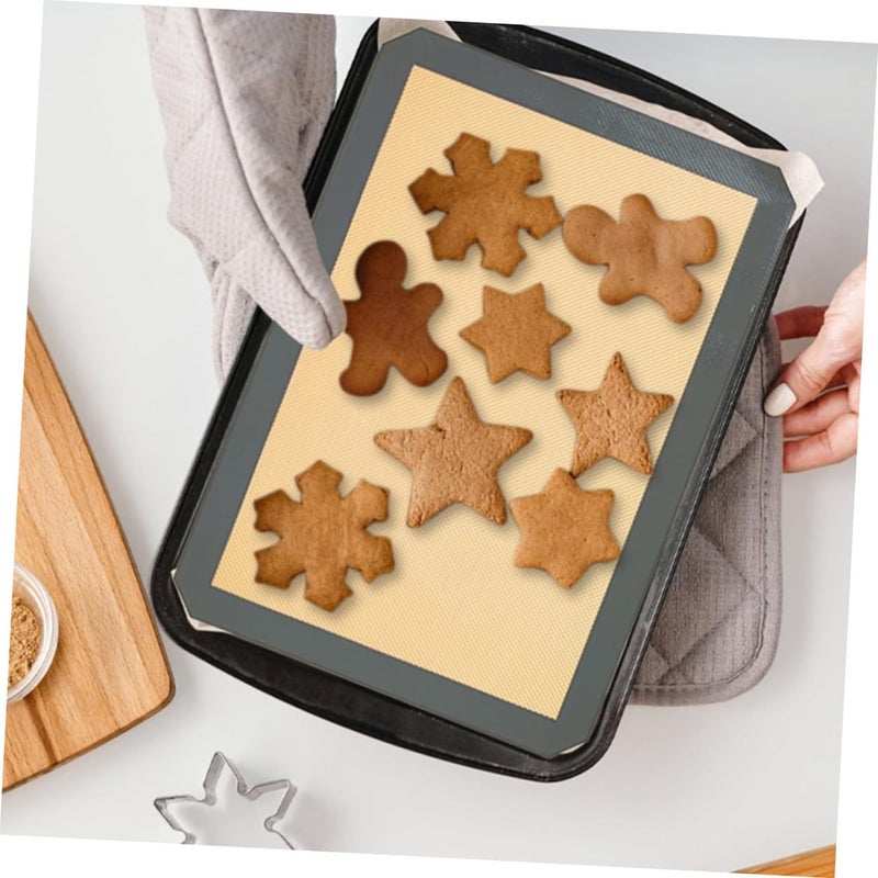 3Pcs Gray Non Stick Silicone Baking Mats Heat Resistant Reusable Easy Clean - Image 5