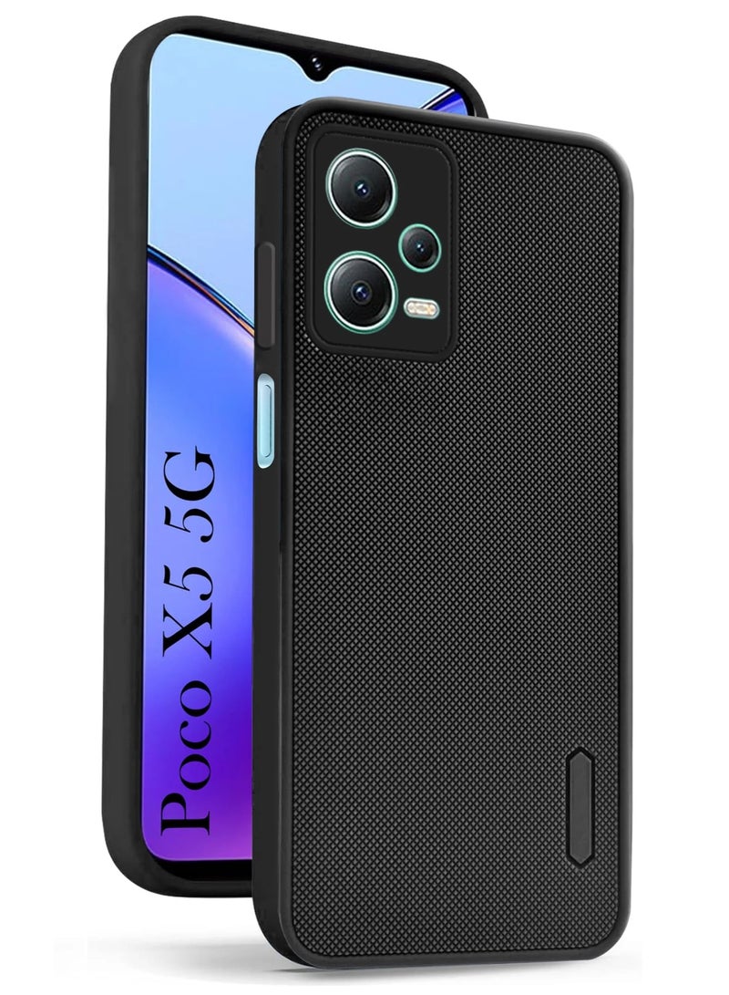 غطاء واقي لهاتف Xiaomi Poco X5، غلاف TPU ناعم رفيع، غلاف سيليكون مرن متوافق مع Xiaomi Poco X5 - أسود