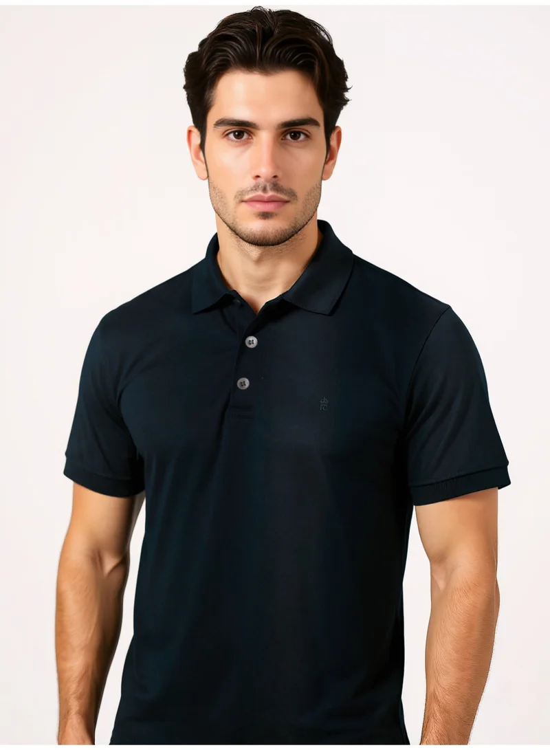 فرنش كونكشن Premium Cotton Logo Polo Shirt