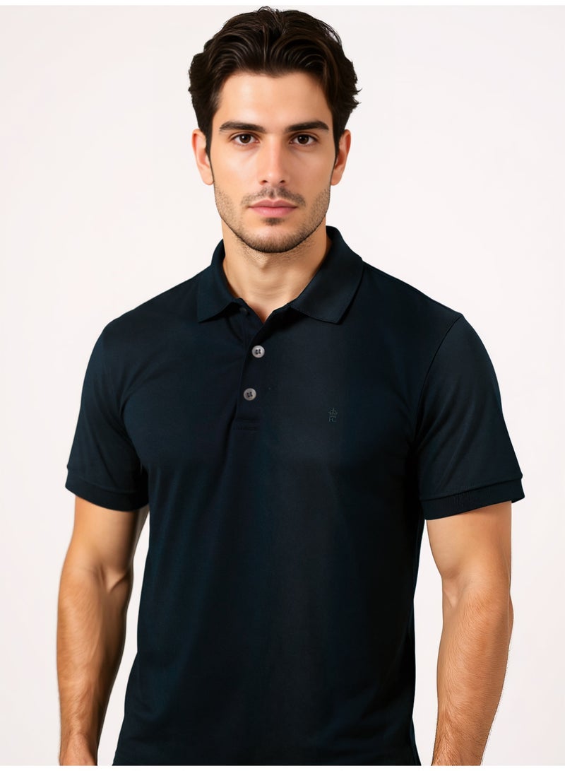 فرنش كونكشن قميص بولو قطني فاخر بشعار - Image 3