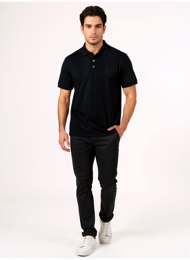 فرنش كونكشن قميص بولو قطني فاخر بشعار - Image 1