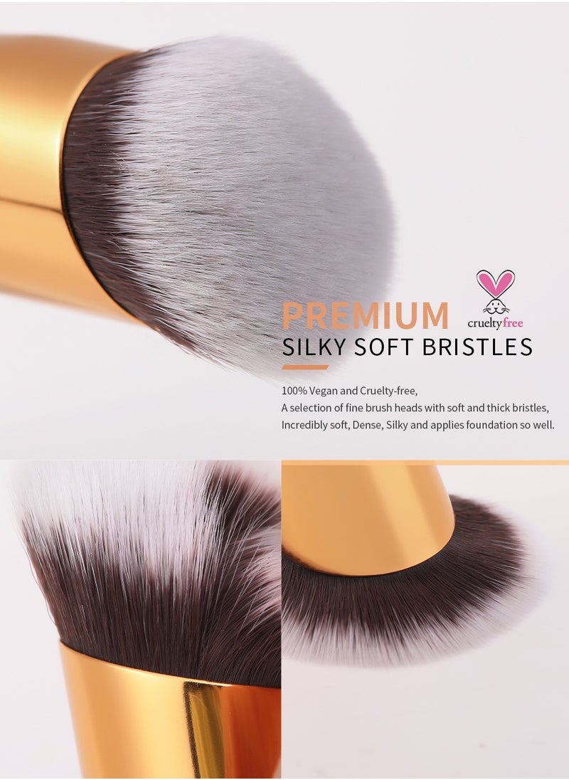 docolor Concealer Brush and Foundation Brush for Liquid Makeup, 2PCS Angled Kabuki Blending Makeup Brush Perfect for Liquid Cream Powder Blending,Stippling,Highlighter and Nose Contour  - Image 5