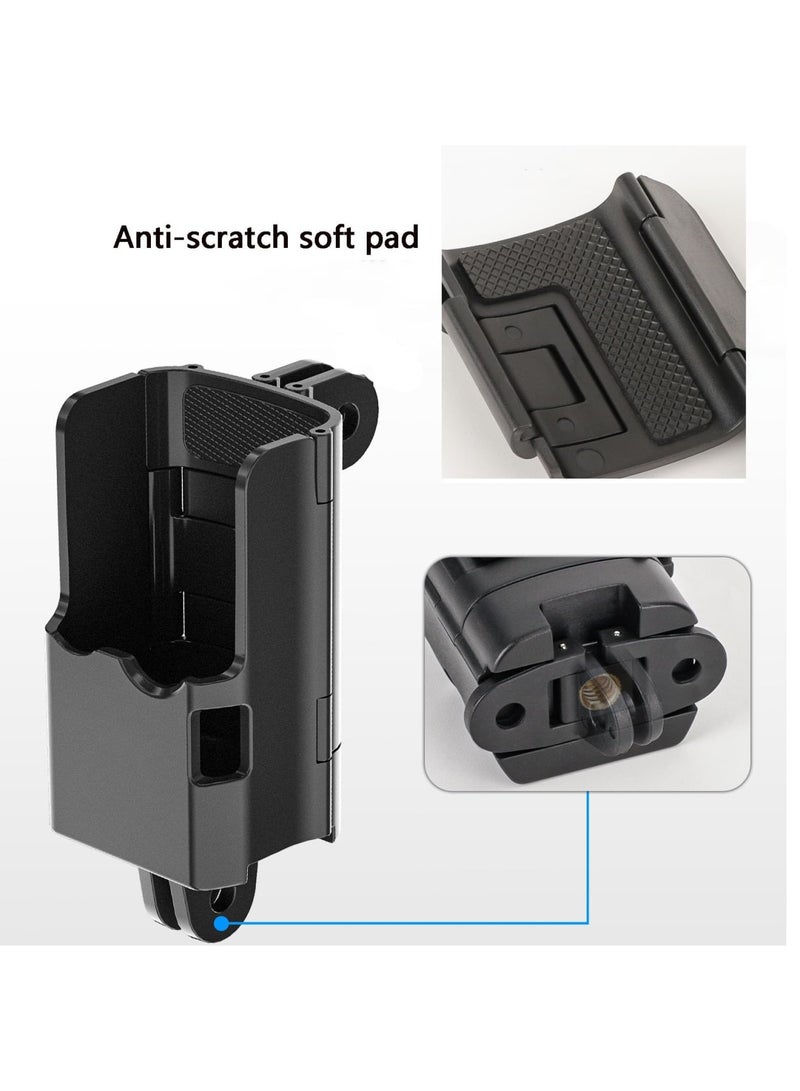 SYOSI Camera Extension Adapter for DJI Osmo Pocket 3, Compatible Protective Cage, Dual Claw Hook Adapter, Handle Foldable, Tripod Mount Chest Neck Bracket Holder, Backpack Clip & Bike Clamp - Image 3