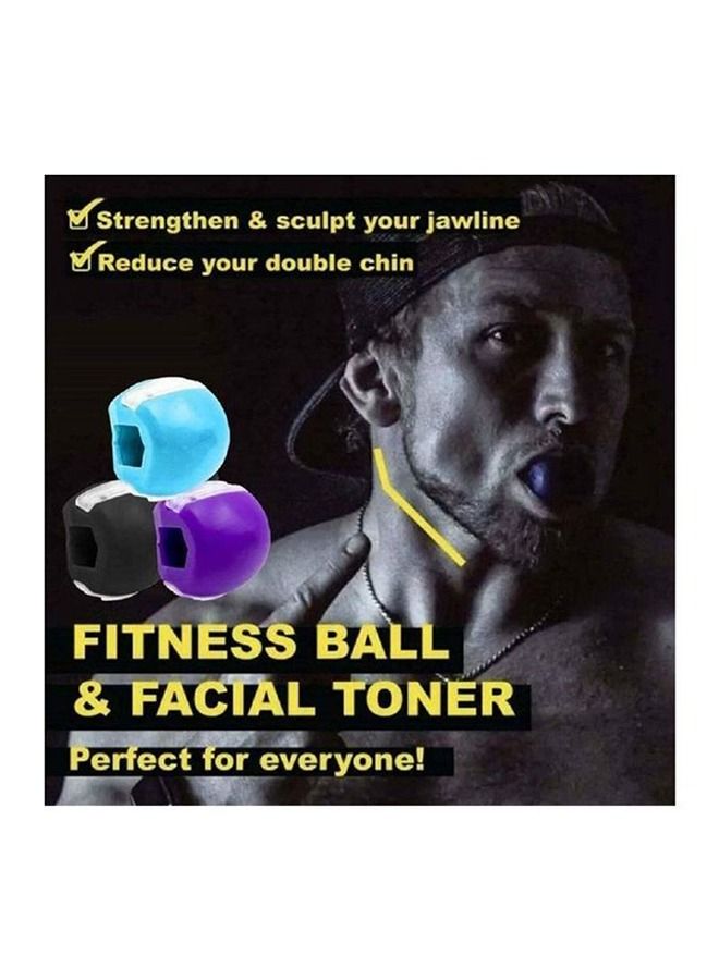 2-Piece Jaw Face And Neck Muscle Exerciser Balls Black - Image 3
