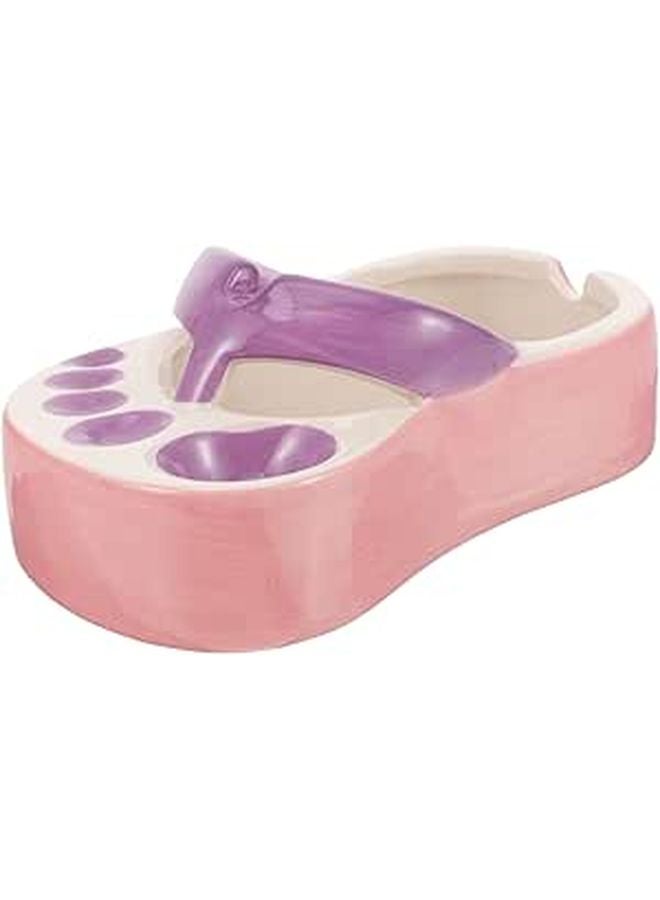 Ceramic Slipper Ashtray Compact Home Office Ash Holder Easy to Clean - Image 1