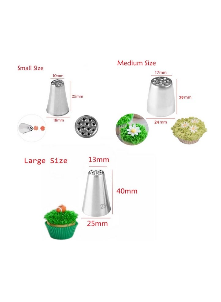 يا كومز نصائح الأسلاك ، فوهات أنابيب التجليد من الفولاذ المقاوم للصدأ Yakumuz لأدوات المعجنات Fondant (العشب) - Image 3