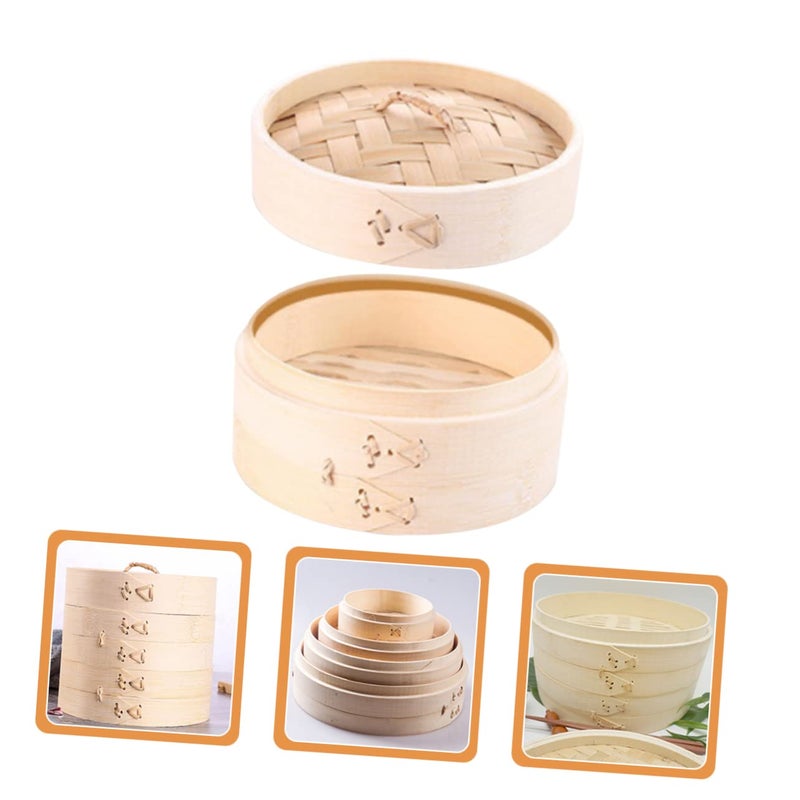 Natural Bamboo Steamer Basket With Lid For Dumplings Buns And Chinese Dishes - Image 5