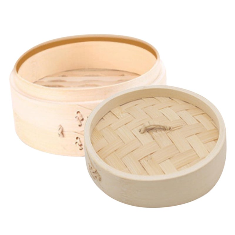 Natural Bamboo Steamer Basket With Lid For Dumplings Buns And Chinese Dishes - Image 2