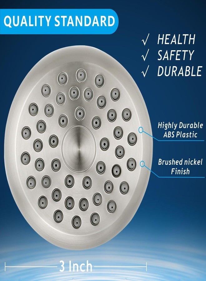 Nuodan High Pressure Shower Head - Powerful Bathroom Pressure Boosting Showerhead - Perfect Universal Replacement for Rain Shower Heads(Brushed Nickel) - Image 5