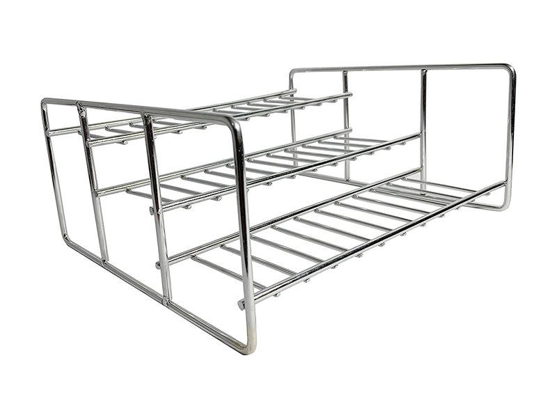 SHULABH CREATIVE SHULABH CREATIVE Stainless Steel 3 Tier Step Rack Shelf Spice Stand Jar Bottle Holder Organizer for Cabinet Pantry Kitchen Stand Dish Rack Countertop Storage Display Stand 28 x 24 x 12 cm  - Image 3