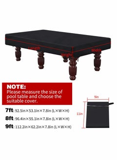 Generic Billiard Pool Table Cover, 7/8/9 Foot Pool Table Cover, Waterproof&Tearproof Cover for Pool Table with Storage Bag, Indoor Outdoor All Season Sun Rain Snow Dust Protection Snooker Table Covers (7ft)  - Image 2