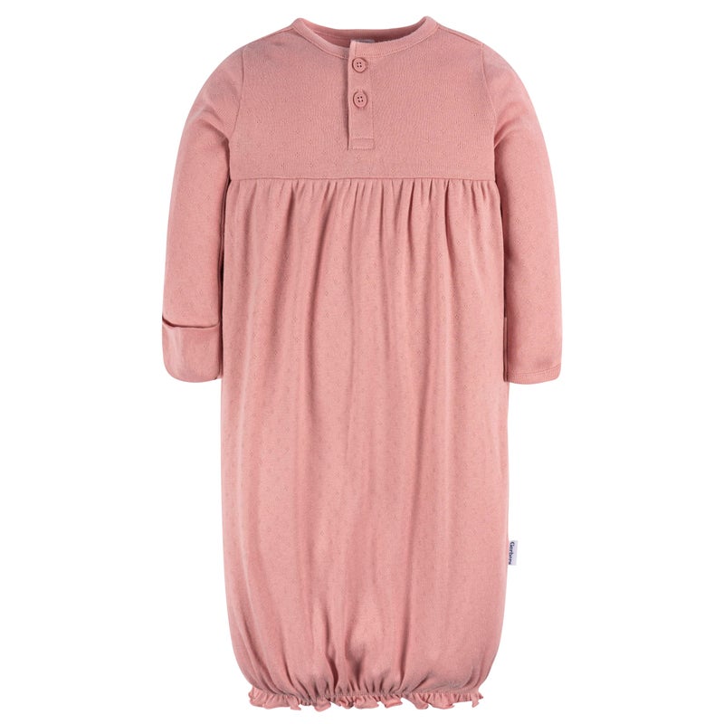 GerberBaby Girls4-Pack Sleeper GownWoodland LoveNewborn - Image 2