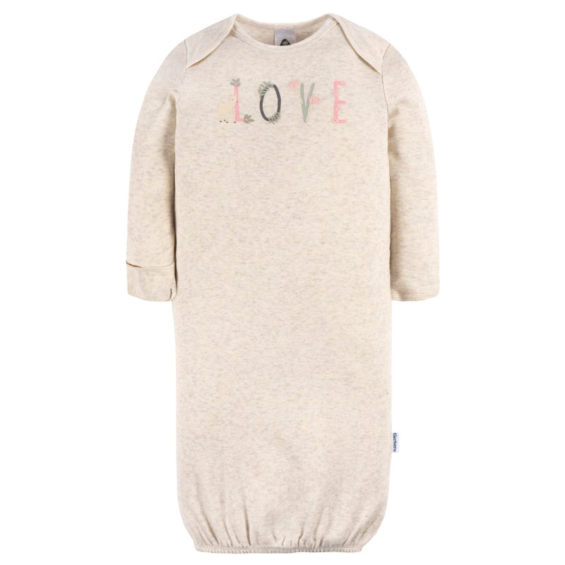 GerberBaby Girls4-Pack Sleeper GownWoodland LoveNewborn - Image 5