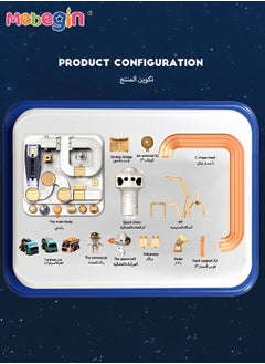 MEBEGIN Space-themed Race Track Kit with 3 Mini Cars, Car Adventure Toys Set, Preschool Educational Toy, Interactive Classic Vehicles Toys with Rounded Edges and Seamless Surface, Ideal Gift for Kids Aged 3+  - Image 4