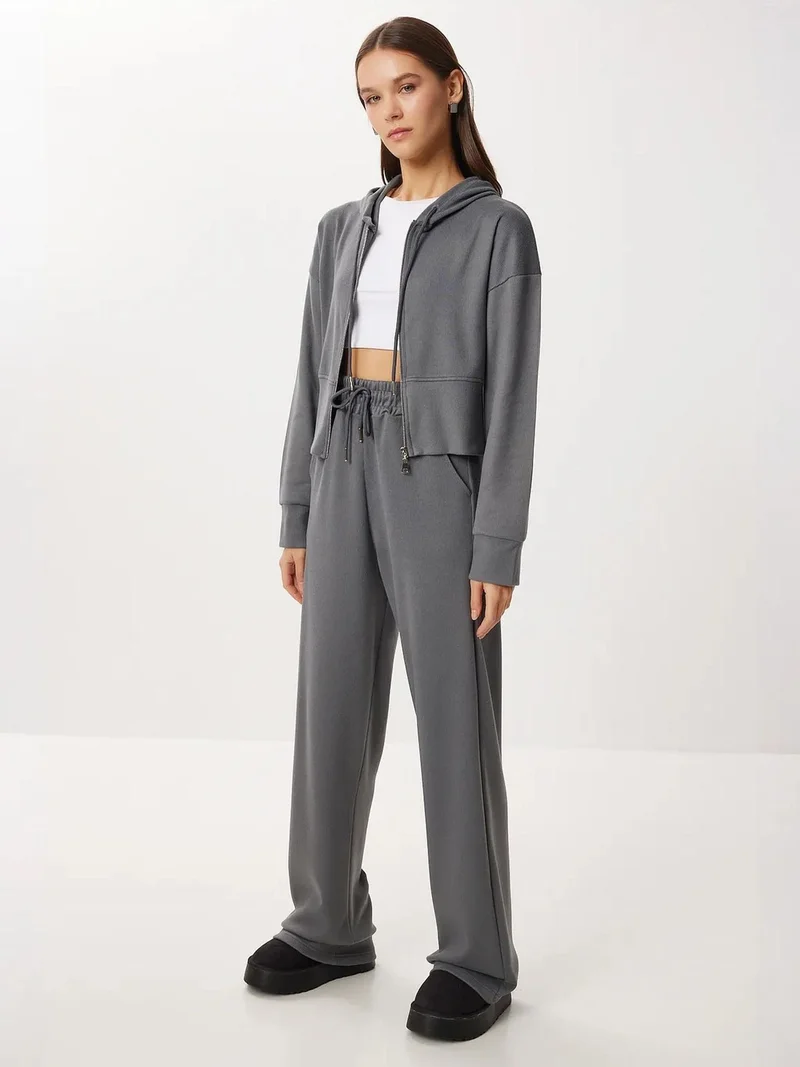 إسطنبول الساحرة ISTANBUL High Waist Zippered Two-Piece Coord Set