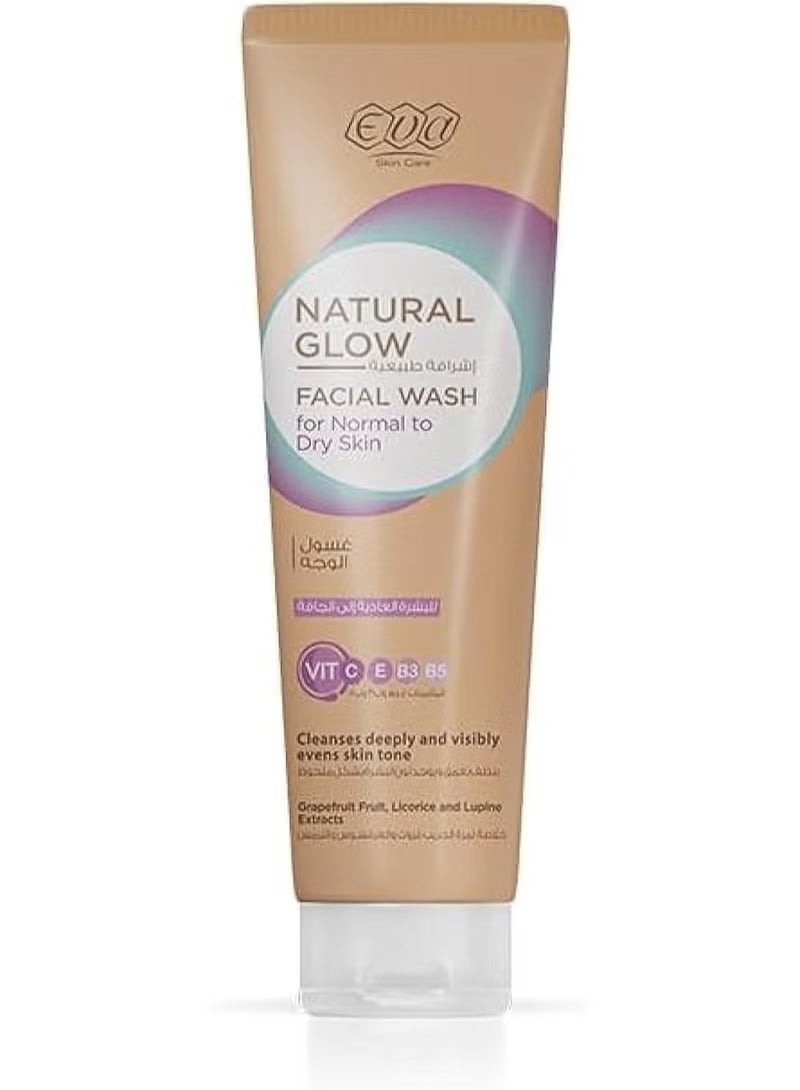 Eva Natural Glow Facial Wash For Normal To Dry Skin 100 ML - Image 1