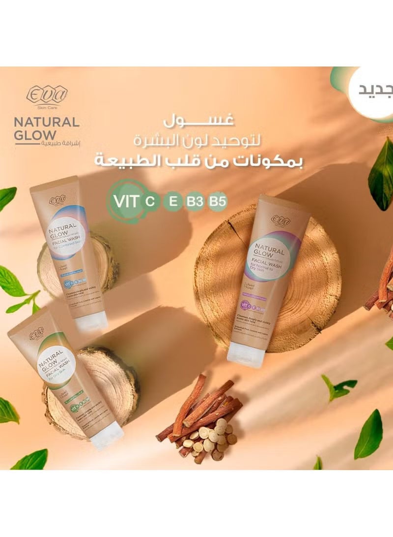 Eva Natural Glow Facial Wash For Normal To Dry Skin 100 ML - Image 3