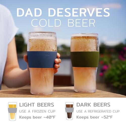 Host Freeze Best Dad Ever Insulated Glass Tumbler for Cold Drinks Freezable Gifts for Dad Double Wall Insulated Beer Glass for Chilled Lager IPA Ale Iced Coffee 16 oz Set of 1 - Image 3