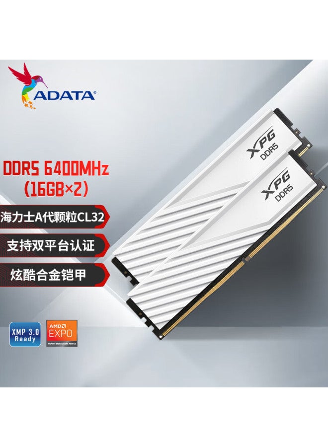 Adata 32gb Kit Ddr5 6400 Desktop Memory Module Hynix A-die Chips Xpg Weilong D300 C32 - Image 1