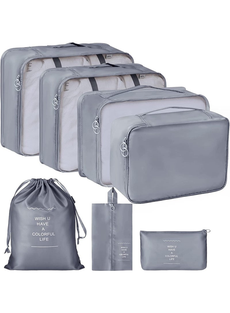 7-in-1 Travel Luggage Organizer - Grey - Image 1