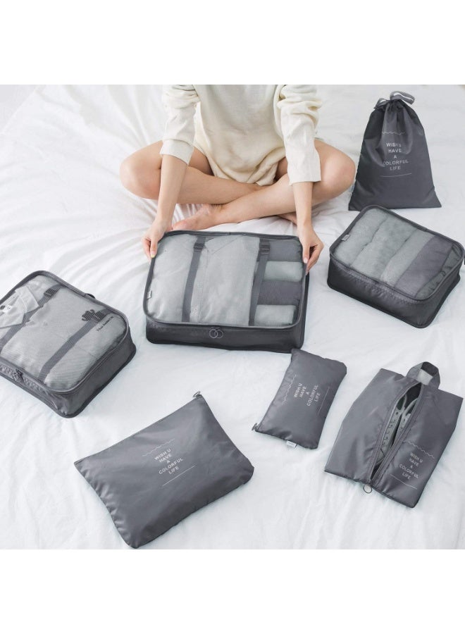 7-in-1 Travel Luggage Organizer - Grey - Image 4