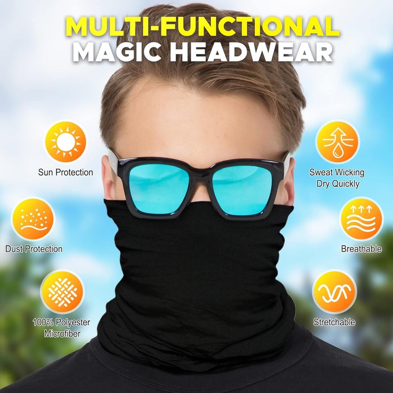 JOEYOUNG Headwear, Bandana, Neck Gaiter Head Wrap Headband Balaclava Magic Scarf - Image 2