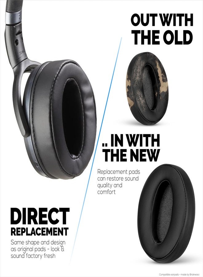 BRAINWAVZ Replacement Earpads for Sennheiser HD 4.50, HD 350BT, HD 4.40BT, HD 4.50BT, HD 4.50BTNC, HD 450BT. Soft PU Leather, Extra Comfort & Durability by Brainwavz (Black) - Image 4