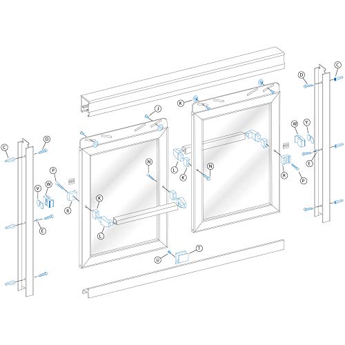 Basco Shower Door Basco ECPPDLX51BN framed sliding shower door parts, Brushed Nickel - Image 2