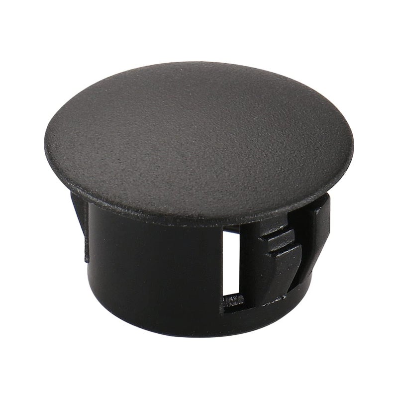 Baomain Plastic Black Locking Hole Plugs Panel Fastener Cover Round Plastic Snap in Locking Tubing Plug for Kitchen Cabinet Furniture Panel Hole Diameter 12 126mm HP13 Black 100PCS