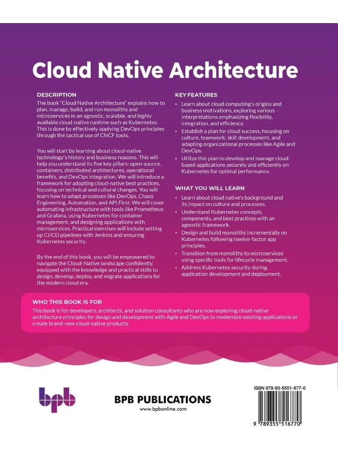 Cloud Native Architecture: Efficiently moving legacy applications and monolit