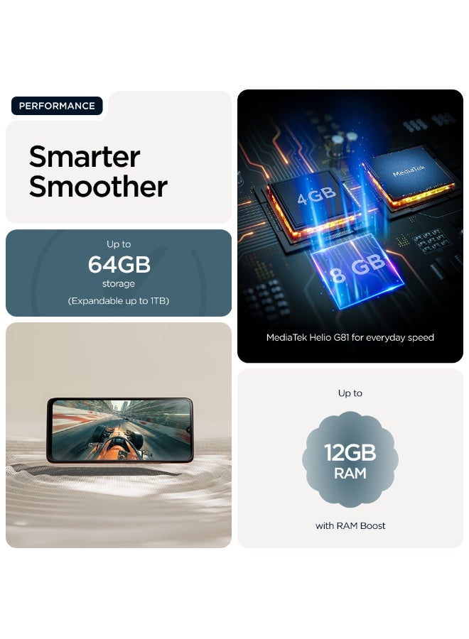 موتورولا G06 Dual SIM 4G PANTONE Tapestry 4GB RAM 64GB - Middle East Version - Image 3