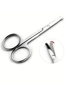 ORiTi Stainless Steel Nose Hair Scissors Round Head Safe Manual Nose Shaving Trimmer Women Eyebrow Trimming Scissors  - Image 5