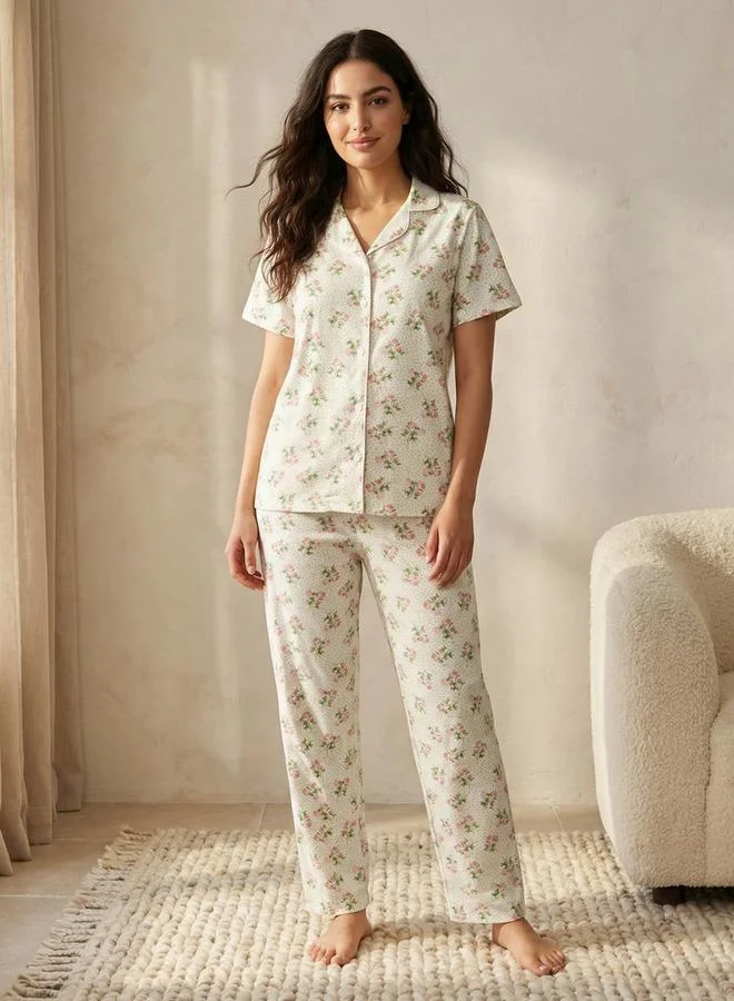 سبلاش فيڤ Pyjama Set Button Down Shirt and Pants