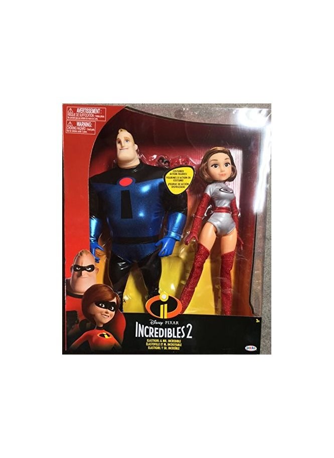 Jakks Disney Pixar Incredibles 2 Elastigirl Mr Incredible Doll 
