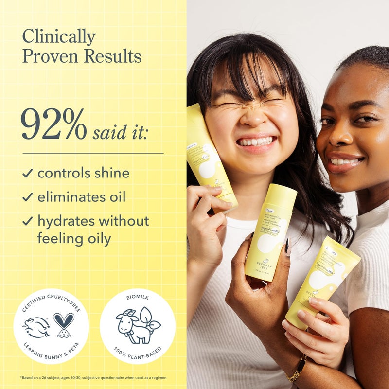 Beekman 1802 Oily + Combination Skin 3-Step Kit - Non-Comedogenic - Travel Size - Cleanses & Improves Skin Barrier - With BioMilk, 1% Heptapeptide & 2% Niacinamide - Good for Sensitive Skin - Image 2