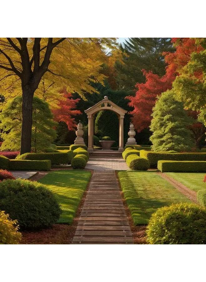 RYY 4FT Multi Functional Roll Up Wooden Walkway Anti Slip Rustic Design For Garden - Image 3