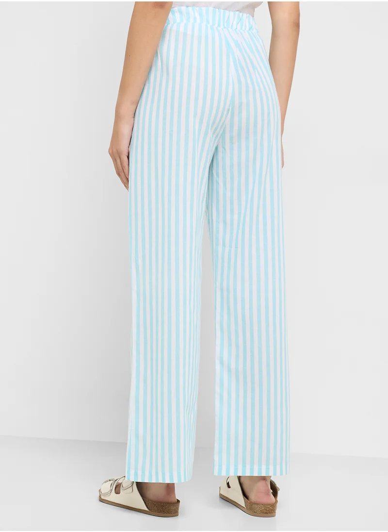 Ginger Pinstripe Pull On Straight Fit Pants
