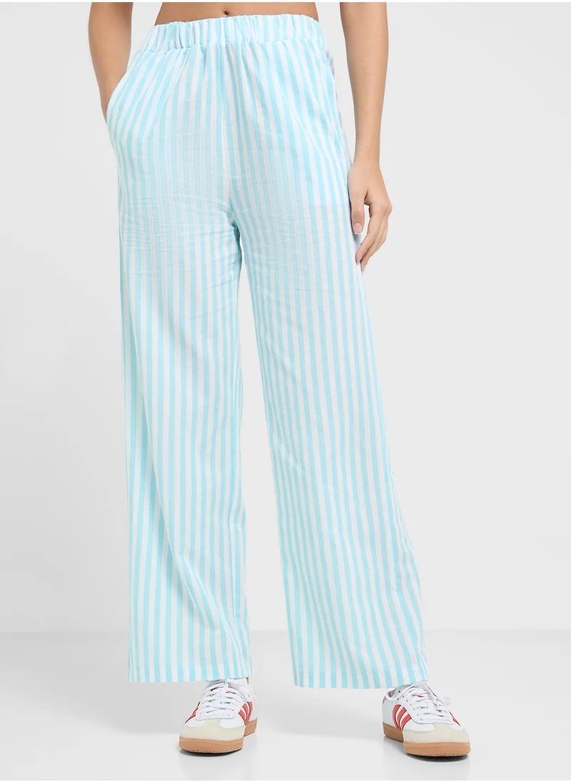 جينجر Pinstripe Pull On Straight Fit Pants