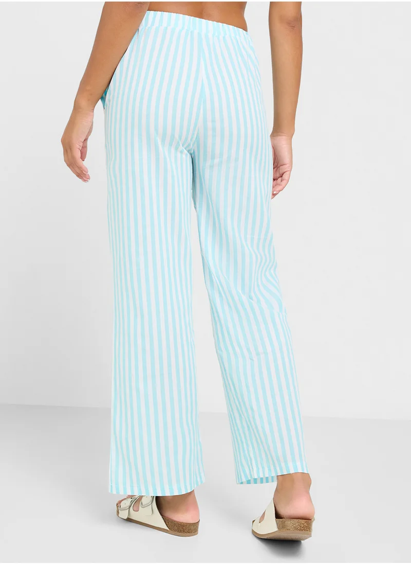 Ginger Pinstripe Pull On Straight Fit Pants