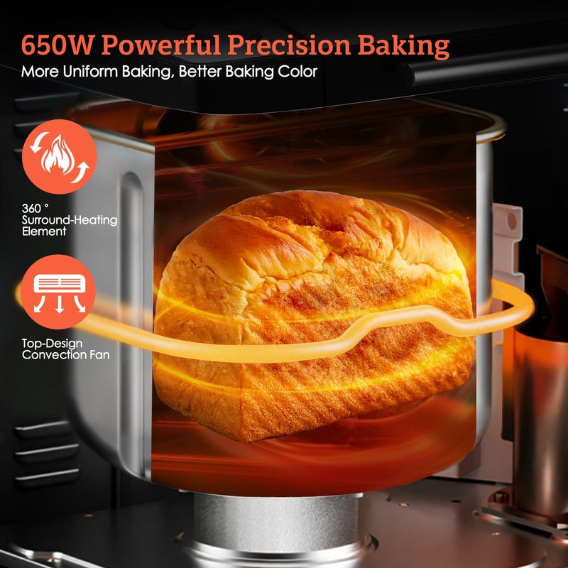 KBS 2LB Bread Maker, 19-in-1 Automatic Bread Machine Stainless Steel with Ceramic Pan,15H Timer&1H Keep Warm, Sourdough, Gluten-Free, 650W Bread Maker Machine with 3 Loaf Sizes 3 Crust Colors, Recipes - Image 5