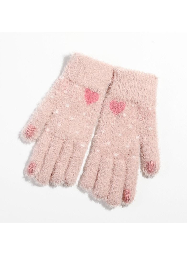 Golovejoy Women's Plush Thermal Knit Touchscreen Thick Gloves 