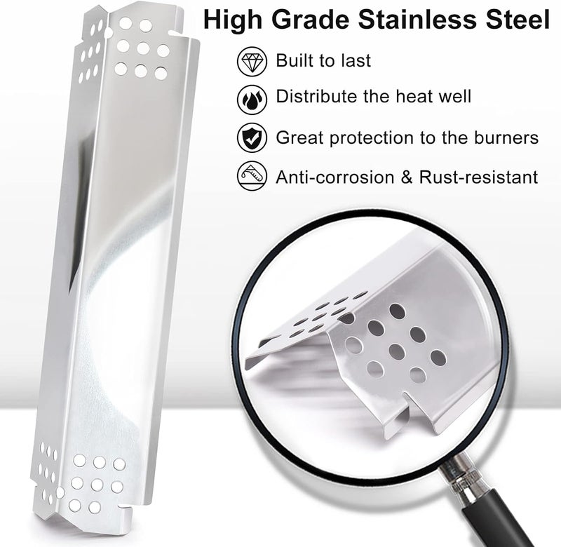 Criditpid Replacement Parts for Nexgrill 5 Burner 720-0888, 720-0888N, 720-0830H, 720-0896, Members Mark 720-0882D, Stainless Steel Grill Heat Tent, Flame Tamer, Burner Cover for Nexgrill 720-0888 Grill - Image 5