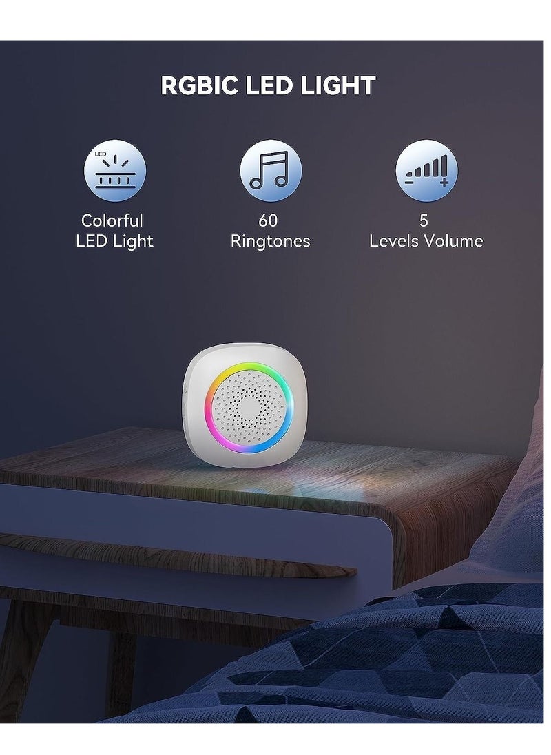 RL Wireless Doorbell Night Light LED Chimes 300M With Two Button Distance Battery Support  - Image 2