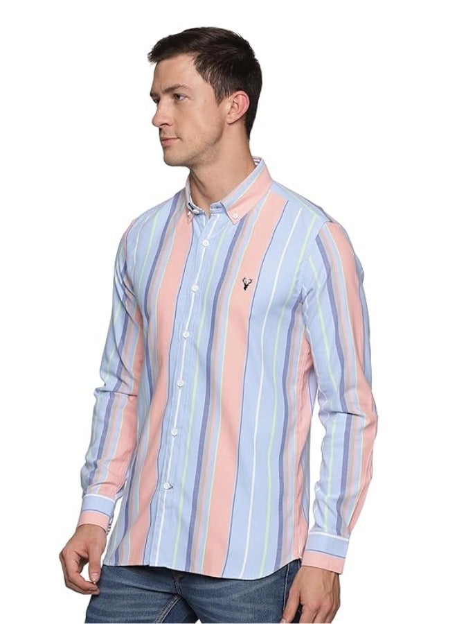 U.S. ELK Men's Button Down Shirt | Casual Slim Fit Shirt | Long Sleeve Oxford Shirts For Men | Smart Fit Cuff - Mix Color2 - Image 2