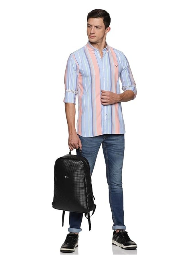 U.S. ELK Men's Button Down Shirt | Casual Slim Fit Shirt | Long Sleeve Oxford Shirts For Men | Smart Fit Cuff - Mix Color2 - Image 4