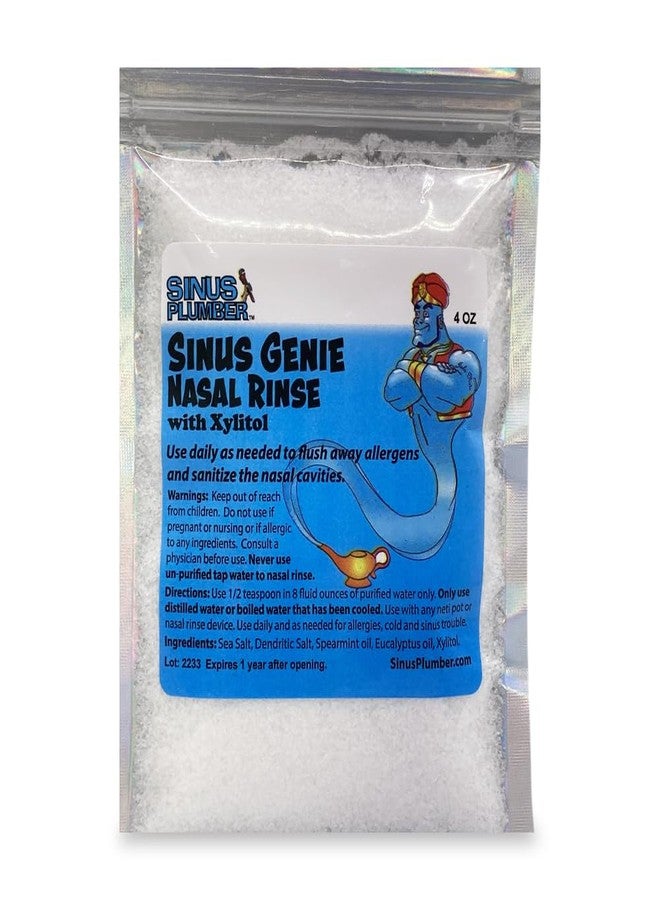 Sinus Plumber غسول الأنف ساينس جيني مع إكسيليتول - عبوة 4 أونصة | ملح البحر الطبيعي، النعناع، الأوكالبتوس لتخفيف احتقان الجيوب الأنفية ودعم الحساسية - Image 1