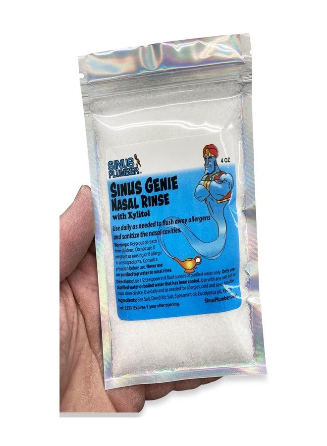 Sinus Plumber غسول الأنف ساينس جيني مع إكسيليتول - عبوة 4 أونصة | ملح البحر الطبيعي، النعناع، الأوكالبتوس لتخفيف احتقان الجيوب الأنفية ودعم الحساسية - Image 4