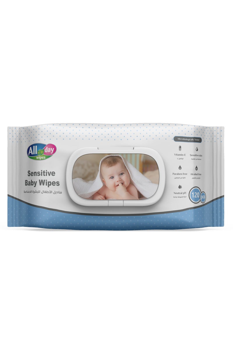 All day wipes All Day baby wipes blue 120 sheets  - Image 1
