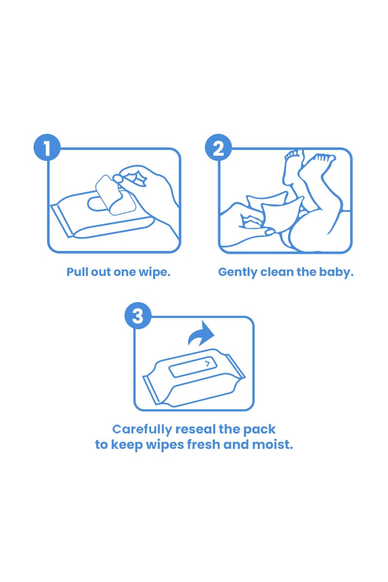 All day wipes All Day baby wipes blue 120 sheets  - Image 4