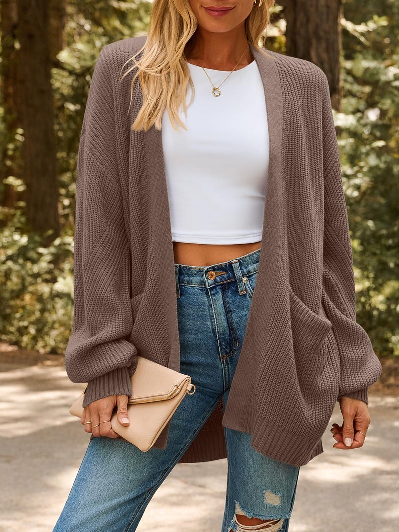 LILLUSORY Womens Cardigan Sweater Fall Fashion Outfits Clothes 2025 Teacher Work Office Old Money Long Oversized Winter Travel Cozy Chunky Knit Winter Essential Business Casual Clothing - Image 2